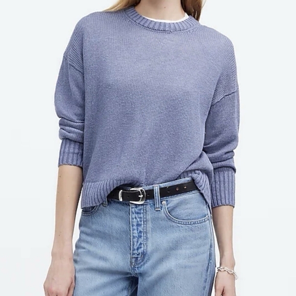 Madewell Sweaters - Madewell 100% Linen Drop Shoulder Sweater, Size S, GUC